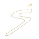 Ожерелье из латунных кабельных цепей для женщин NJEW-P265-42G-2