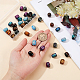 Chgcraft 36 pièces 6 couleurs perles d'espacement ovales résine imitation pierres précieuses perles baril perles d'espacement pour bricolage fabrication de bijoux kit de recherche RESI-CA0001-37-3