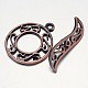 Filigree Brushed Red Copper Brass Toggle Clasps KK-E739-38R-NF-2