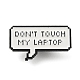 Berühren Sie nicht meinen Laptop mit inspirierenden Zitat-Emaille-Pins JEWB-Z010-03A-EB-1