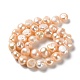 Fili di perle di perle d'acqua dolce coltivate naturali PEAR-E018-87-2