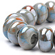 Abalorios de porcelana hechas a mano PORC-Q219-15x9-E21-3