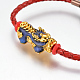 Cordon en cuir pu bracelets de perles de style européen BJEW-L639-09-2