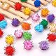PandaHall Elite About 100 Pcs Assorted Pompoms Multicolor Arts and Crafts Fuzzy Pom Poms Glitter Sparkle Balls Diameter 25mm for DIY Doll Creative Crafts Decorations AJEW-PH0016-22-7