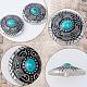 GORGECRAFT 1 Box 10Pcs Turquoise Screw Back Buttons 30mm Synthetic Turquoise Concho Cat Eye Engraved Metal Buttons Replacement Vintage Alloy Buckle for DIY Leather Craft Fabrics Sewing Decoration FIND-GF0004-53A-6