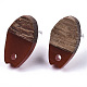 Accessoires de boucles d'oreilles en résine opaque et bois de noyer MAK-N032-010A-B03-2