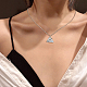 Fibloom 3 piezas 3 colores aleación origami plano colgante collares conjunto para mujeres NJEW-FI0001-08-4