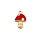 Pendentifs d'émail en alliage&nbsp;MUSH-PW0001-011C-1