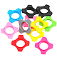 CHGCRAFT 16Pcs 8 Colors Silicone 4 Points Star Anti-Rolling Ring for Handheld Wireless Microphone AJEW-CA0003-53-4