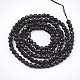 Chapelets de perles en obsidienne noire naturelle G-T108-41-2