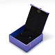 木製のブレスレットボックス  ナイロンコード房付き  正方形  藤紫色  10x10x3.8cm OBOX-Q014-11-2