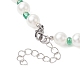 Argile polymère de fruits et graines de verre et collier de perles en perles acryliques NJEW-JN04582-02-5