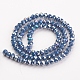 Electroplate Glass Beads Strands EGLA-A034-P1mm-B13-2