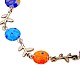 Tibetan Style Leaf Links Bracelets BJEW-PJB879-1-2