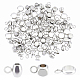 DICOSMETIC 90Pcs 3 Styles Bail Beads Charms Stainless Stee Barrel Hanger Links Ring and Cube Bail Beads Link Connector for Bracelet Necklace DIY Jewelry Making STAS-DC0008-23-1
