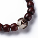 Lotus Bodhi Mala Bead Bracelets BJEW-N010-007-3
