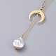 Natural Baroque Pearl Keshi Pearl Pendant Necklaces X-NJEW-JN02493-2