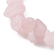 Браслет из натуральной розовой кварцевой крошки BJEW-JB09686-02-2