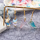 Transparent Spray Painted Glass Charms GLAA-TA0001-05-14