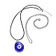 Ожерелья подвески в виде слезы лэмпворк сглаз NJEW-JN02322-1