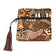 Sacchetto regalo sacchetto di gioielli con cerniera nappa broccato cinese ABAG-F005-09-2
