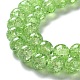 スプレープリントクラックガラスビーズ連売り  ラウンド  淡緑色  10mm  穴：1.3~1.6mm  約80個/連  31.4インチ CCG-Q001-10mm-11-2