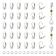 UNICRAFTALE 40pcs Stainless Steel Clip-on Earring Non-Piercing Earring with 40pcs Open Jump Rings Metal Clip-On Earring Converters for Earring Making STAS-UN0052-48-1