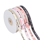 Chgcraft 4rolls cinta de poliéster estampada de satén cinta decorativa de 4 colores con palabra hecha a mano para manualidades diy paquete de regalo envoltura fiesta de boda SRIB-CA0001-01-1
