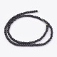 1 filo tinto rotondo nero perline turchese sintetico fili X-TURQ-G106-4mm-02C-2