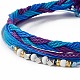 Ensemble de bracelets de perles tressées en plastique 3 pièces 3 styles BJEW-B065-10B-2