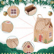 Nbeadsクリスマステーマギフトスイーツ紙箱  ラベル付き  ペーストと麻縄  折りたたみボックス  クリスマスの装飾のための  ミックスカラー  16x12cm  24個/セット CON-NB0001-92-4