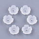 5-petal transparentes bolitas de acrílico FACR-T001-11-1