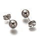 304 Stainless Steel Ball Stud Earrings STAS-H136-07E-P-2