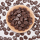 Nbeads 不透明樹脂デコデンカボション 120 個  模造食品  コー​​ヒー豆  ココナッツブラウン  17x13.5x6mm RESI-NB0001-93-4