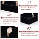 Ahandmaker 4 scatola per esposizione di orologi per gioielli con griglie ODIS-WH0034-04-4