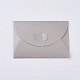 レトロカラーパールブランクミニペーパー封筒  結婚式の招待状の封筒  DIYギフト用封筒  ハートクロージャー封筒  長方形  銀  7.2x10.5cm DIY-WH0041-A07-A-1