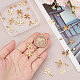Beebeecraft 1 Box 30Pcs Flower Stud Earring Findings with Hole 24K Gold Plated Earring Post with Hole and 30Pcs Plastic Ear Nuts for Mother's Day Spring Bank Holidays DIY Earrings Jewelry Making STAS-BBC0001-71-3