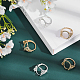Chgcraft 10 pz 2 colori anelli regolabili in ottone scavano fiori con vassoio ovale per la creazione di gioielli con anelli fai da te KK-CA0002-39-5