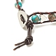 Bracelet en perles de jaspe impérial naturel (teint) avec cœur en alliage BJEW-JB08172-5