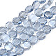 Electroplate Transparent Glass Beads Strands EGLA-N002-27-F01-1