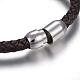 Leather Braided Cord Bracelets BJEW-E352-26P-3