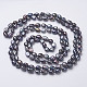 Natural Pearl Beaded Necklaces NJEW-P149-02C-2
