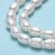 Fili di perle di perle d'acqua dolce coltivate naturali PEAR-J006-10E-01-4