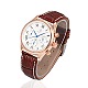 高品質のステンレススチール製の革の腕時計  クオーツ時計  インディアンレッド  250x18~20mm  ウォッチヘッド：39x46x13mm WACH-A002-18-2