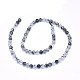 Natur schwarz Rutilquarz Perlen Stränge G-F603-06-5mm-2
