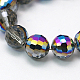 Chapelets de perles en verre électroplaqué X-EGLA-S038-8mm-2