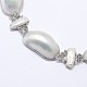 Натуральный белый оболочки ожерелья NJEW-P103-05-2