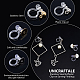 UNICRAFTALE 32Pcs 4 Size Clear Clip-on Earring Stainless Plastic Clip-on Earring Converter DIY Earring Components with Loop for Non-Pierced Ears DIY Earrings Making 9~11x11~12x3~6mm Hole 1-1.8 mm STAS-UN0037-98-4