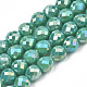 Electroplate opaco colore solido perle di vetro fili EGLA-N002-26-A04-1