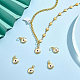 BENECREAT 10Pcs 18K Gold Plated Evil Eye Enamel Charms Flat Round Pendants with Jump Rings for DIY Necklace Bracelet Jewelry Making KK-BC0004-59-5